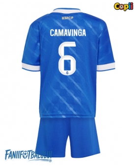 Real Madrid Eduardo Camavinga #6 Echipament de Fotbal Replică 2025-26 Copii Treilea (+ Șorturi)